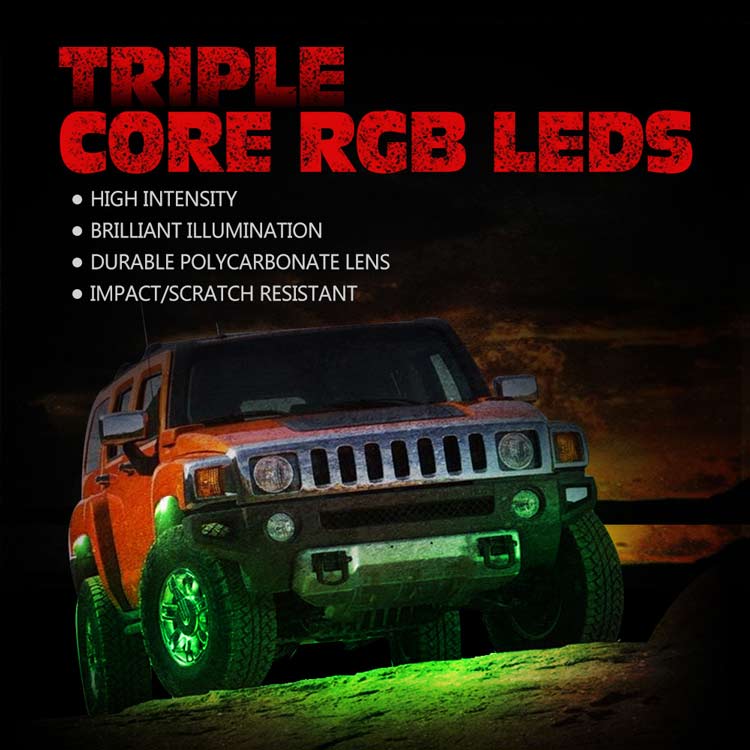 topcity have best jeep led rock lights,rigid industries lights,jeep jk rock lights,motorcycle led lights,rock led,blue rock lights,jeep wrangler rock lights,green rock lights,best led rock lights manufacturer, auto led supplier, auto led factory, auto led exporter